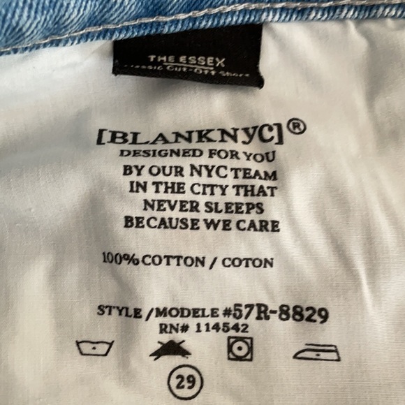 BLANK NYC  shorts size 29 NWT denim Essex - Picture 7 of 9